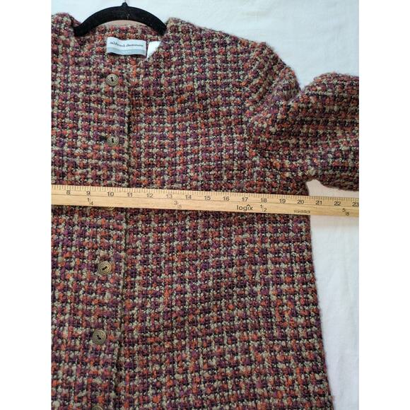 Alfred Dunner‎ Blazer Womens 12 Petite Boucle Multicolor Lined Tweed Jacket - Picture 4 of 8